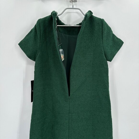 Tuckernuck Forest Green Tweed Jackie Dress sz S Shift Mini Business Career NWT - Picture 8 of 9